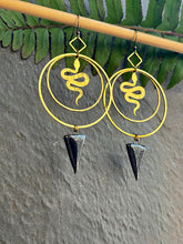 Load image into Gallery viewer, Year of the Snake Earrings ~ Noir