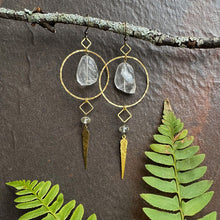 Load image into Gallery viewer, Citrine Comet Earrings
