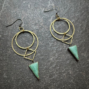 Aquarius Earrings ~ Green