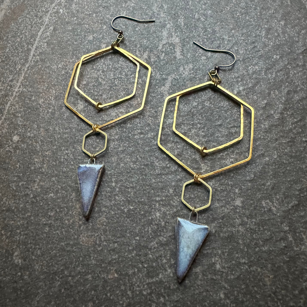 Hex Earrings ~ Periwinkle