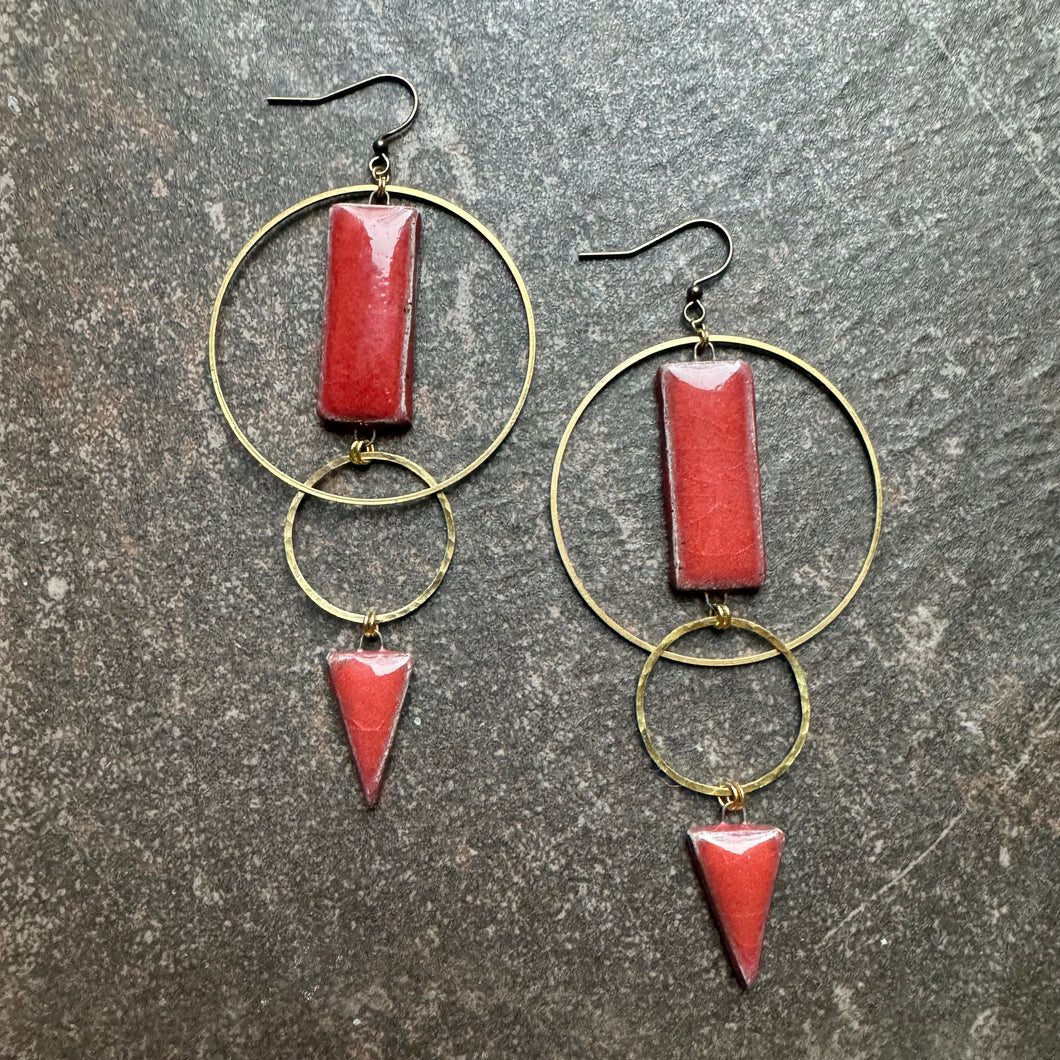 Eclipse Earrings ~ Scarlet