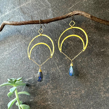 Load image into Gallery viewer, Lunar Light Earrings ~ Labradorite
