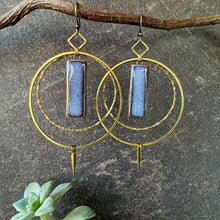 Load image into Gallery viewer, Eccentric Hoops Earrings ~ Periwinkle
