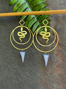 Year of the Snake Earrings ~ Periwinkle