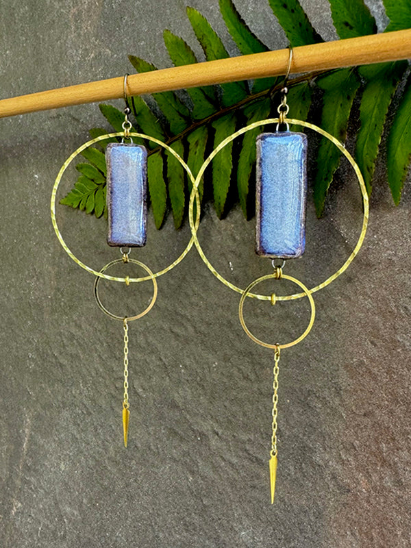 Down to Mars Earrings ~ Periwinkle
