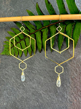 Load image into Gallery viewer, Hexy Citrine Earrings
