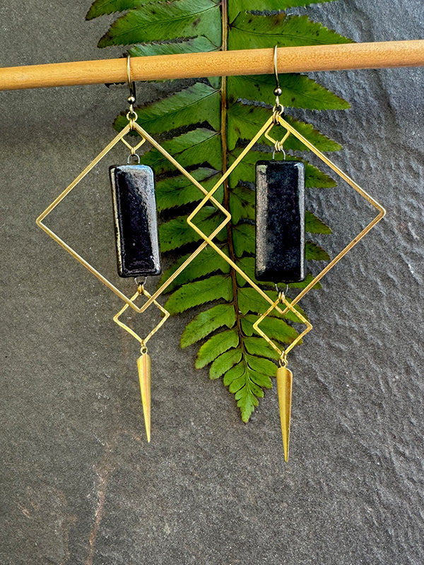 Jasmine Earrings ~ Noir
