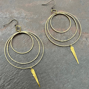 Medium Brass Hoop Earrings