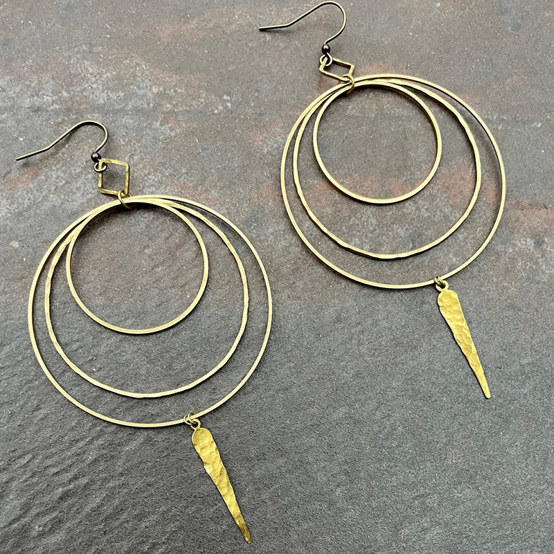 Medium Brass Hoop Earrings