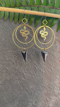Load and play video in Gallery viewer, Year of the Snake Earrings ~ Noir
