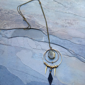 Labradorite Charm Necklace