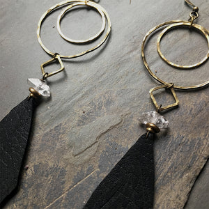 Loops and Leather Earrings