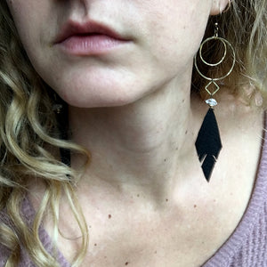 Loops and Leather Earrings