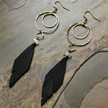 Load image into Gallery viewer, Loops and Leather Earrings
