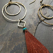 Load image into Gallery viewer, Loops and Leather Earrings
