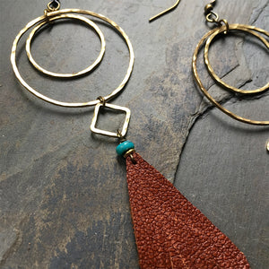 Loops and Leather Earrings
