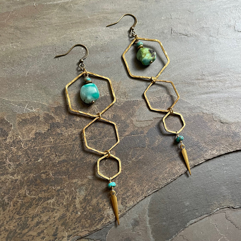 Cascade Earrings ~ Turquoise